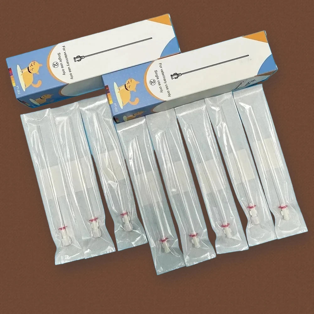 10Pcs/box Cat Catheter with Stylet 3Fr End Hole 4Fr Side Holes Veterinary Urinary Cat Catheters Pet Care Room