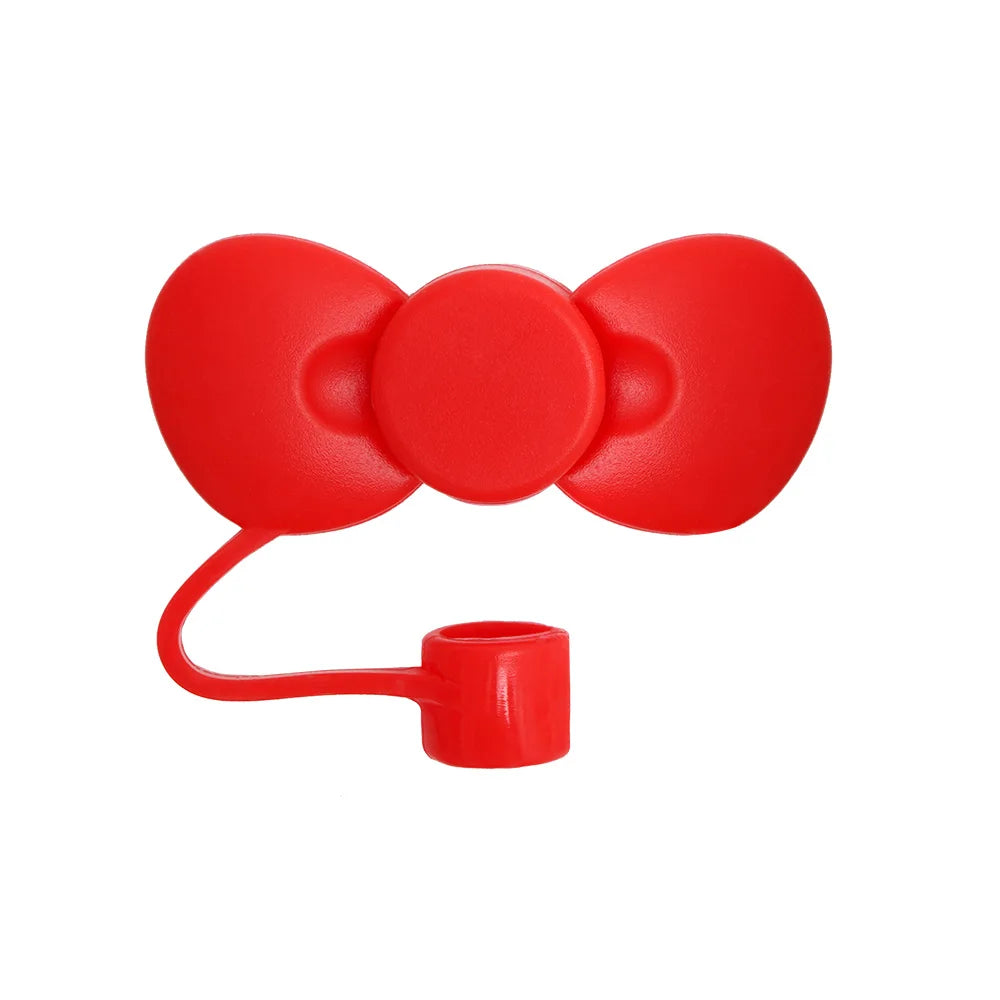 Lovely Bow straw covers cap Toppers For stanley 30&40 02 Tumbler CupReusable Cute silicone straw Tips Lids Protect Covers New