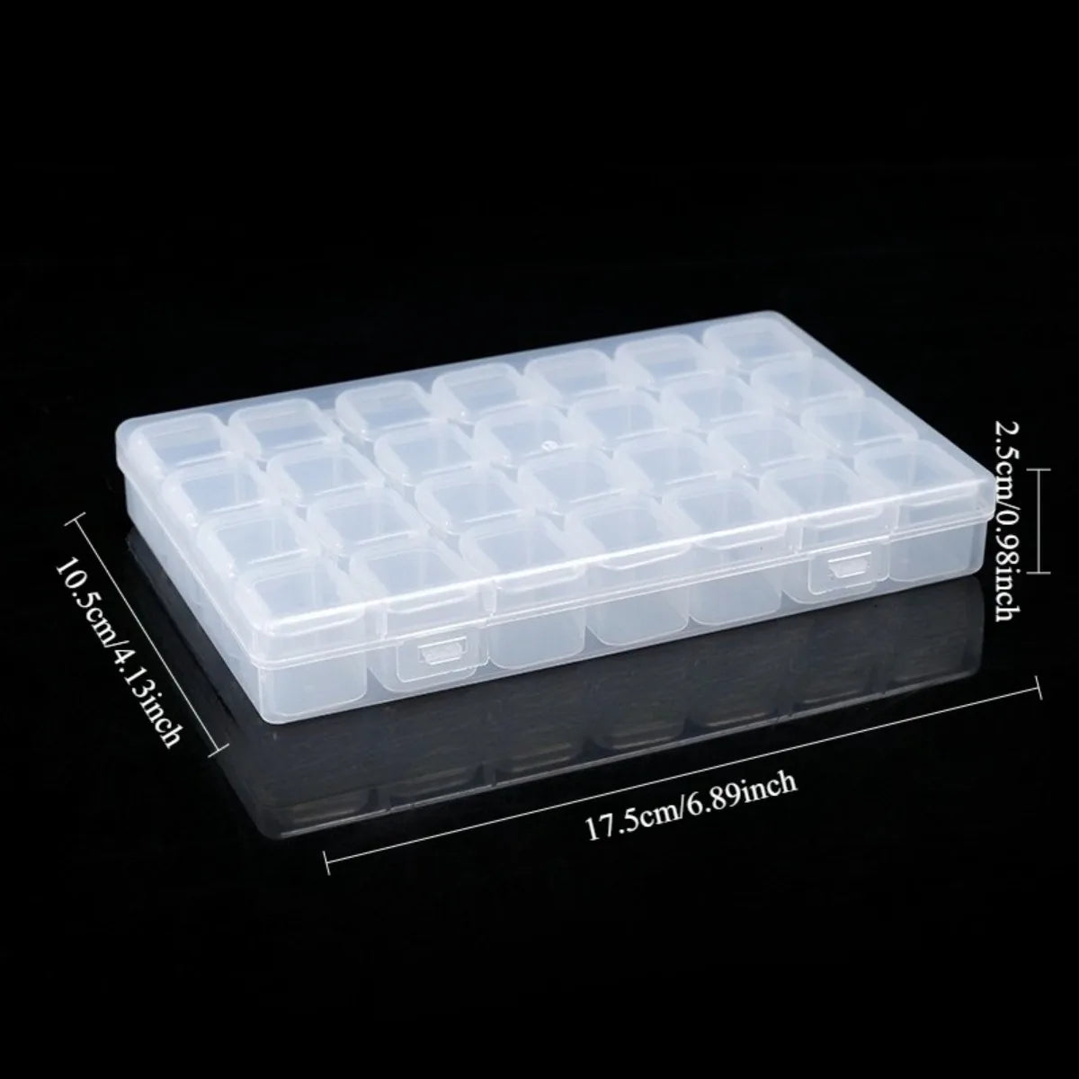 28/56 Girds Adjustable Plastic Storage Box Beads Ring Pendant Box for Jewelry Nail Art Diamond Painting Accessories Container