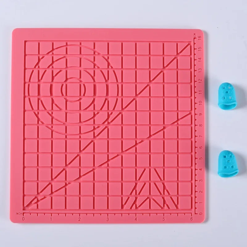 3D Printing Pen Silicone Mat DIY With 2 Finger Protectors Template Drawing Tool Silicone Pad Drawing Tools for Kids Adults