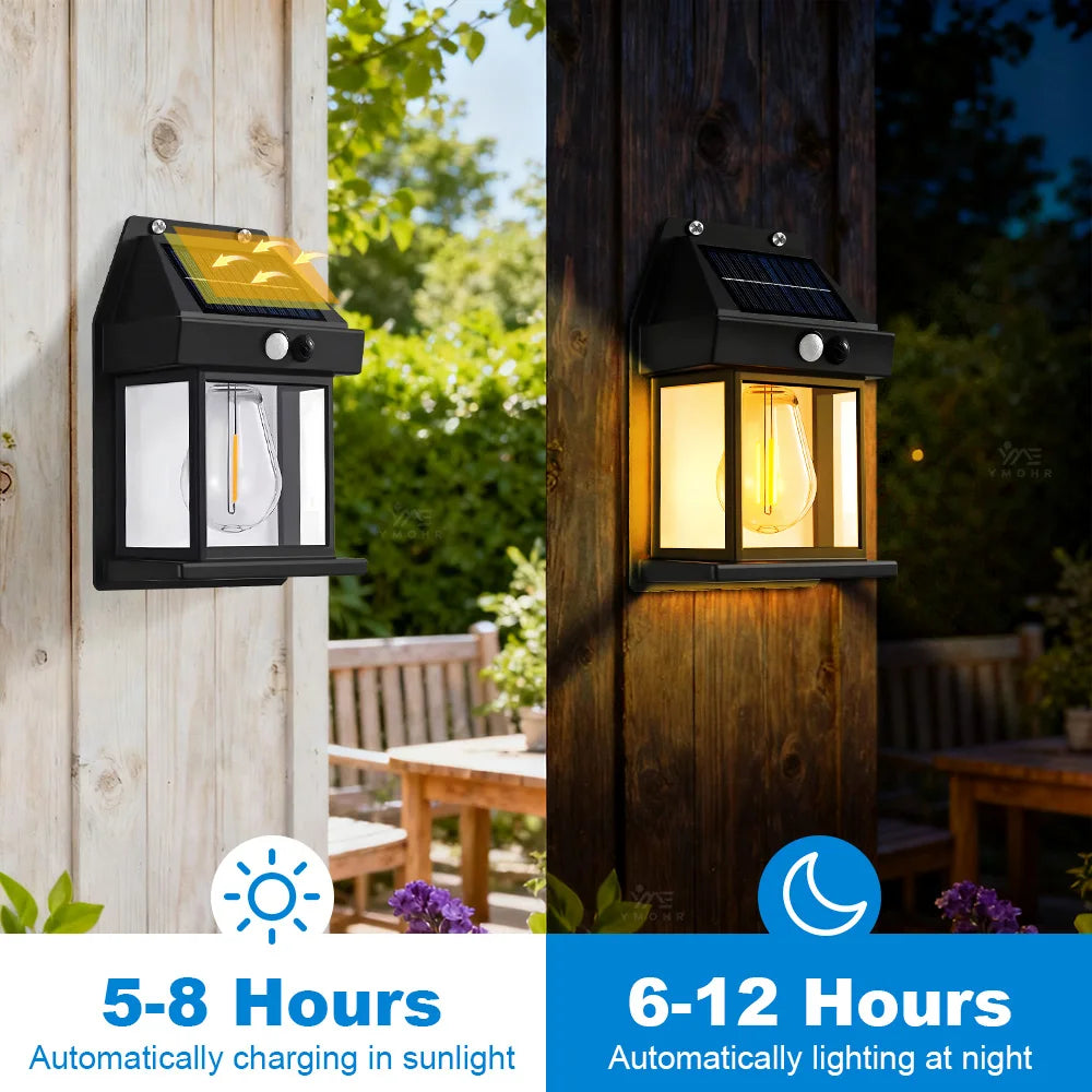 New Garden Solar Lamps Sunlight Charging Motion Sensor Light Home Decoration Camping Lights 3 Modes Villa Garden Night Light