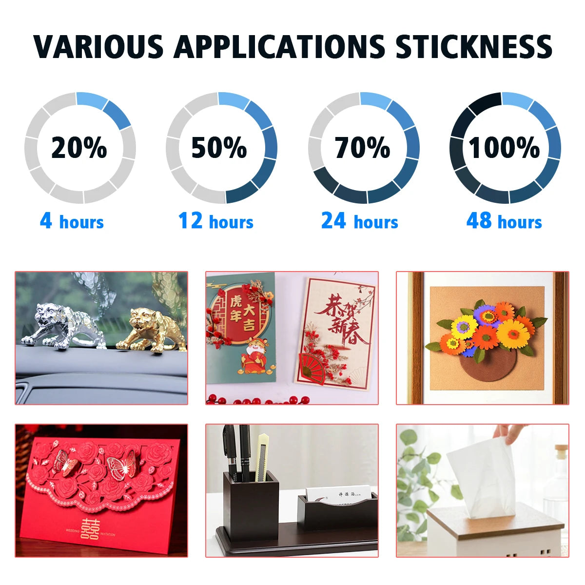 Clear Acrylic Double-Sided Tape Traceless Nano Adhesive Dots, Waterproof EVA for Balloons Car Plastic Glass Metal Drywall etc