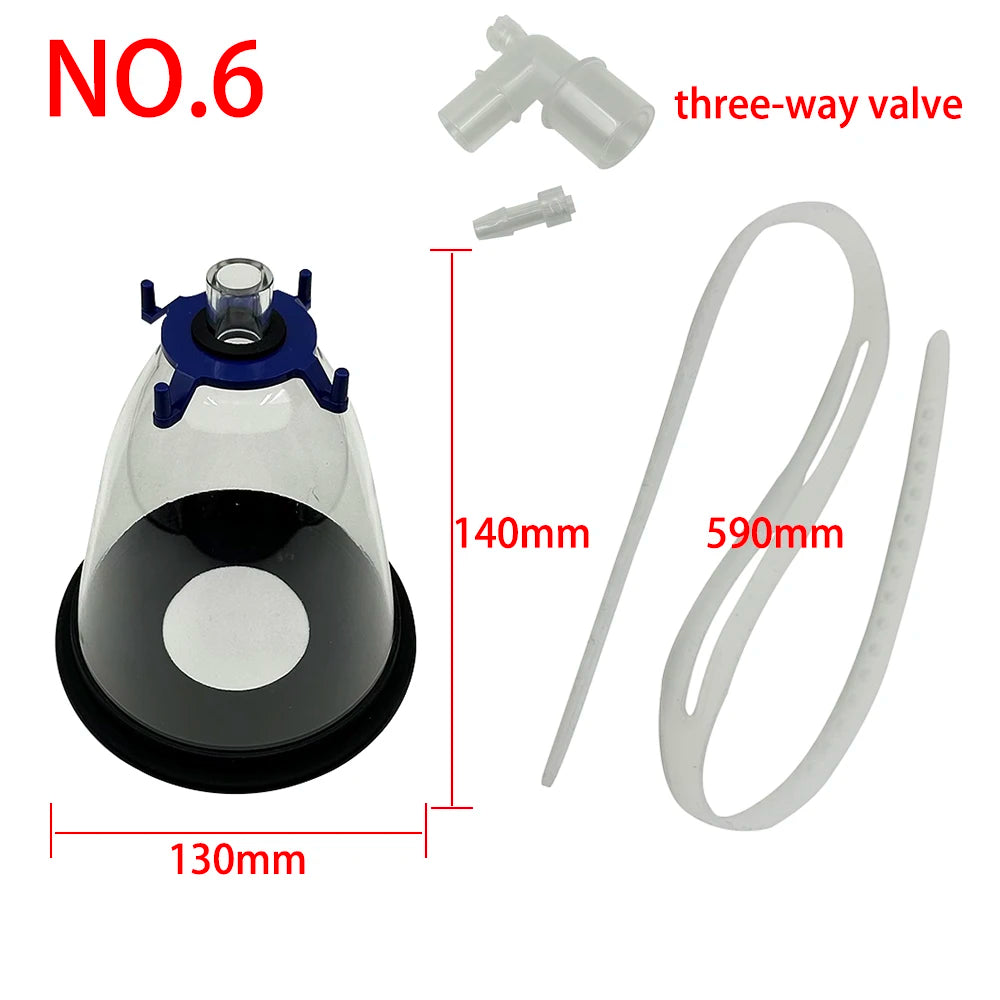 Pet NO.1-NO.6 Anesthesia Mask Dogs Cats Transparency Manual Resuscitator Veterinary Anesthesia Oxygen Mask Pet Care Room