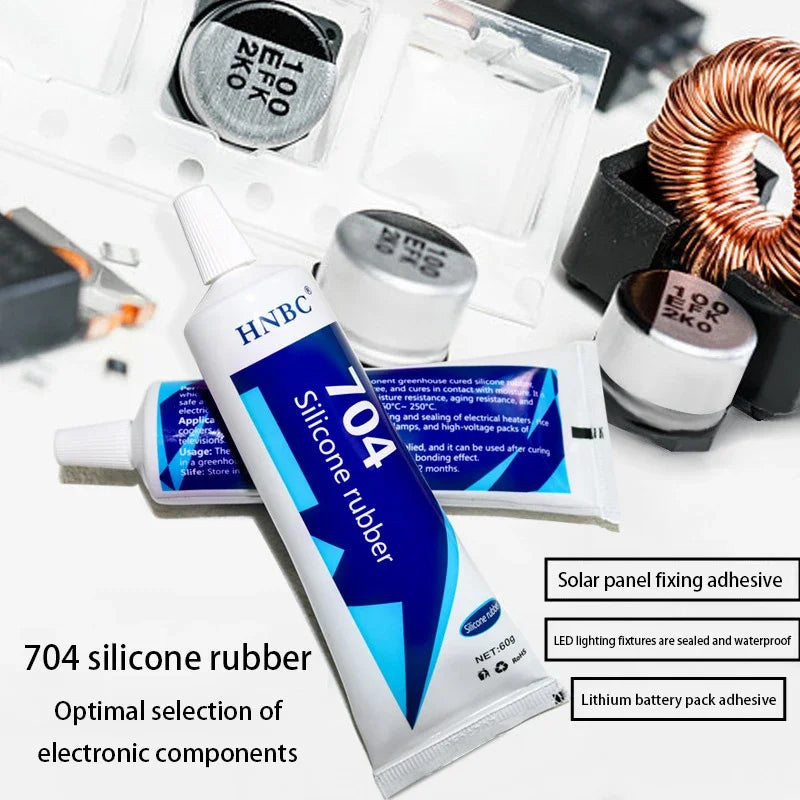704 Silicone Rubber High-Temperature Resistant Electronic Waterproof Insulation Strong Heat-Resistant Silicone Sealing Adhesive