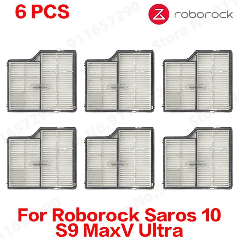Replacement Parts Compatible for Roborock Saros 10 / S9 MaxV Ultra Main Roller Side Brush HEPA Filter Mop Cloth Dust Bag