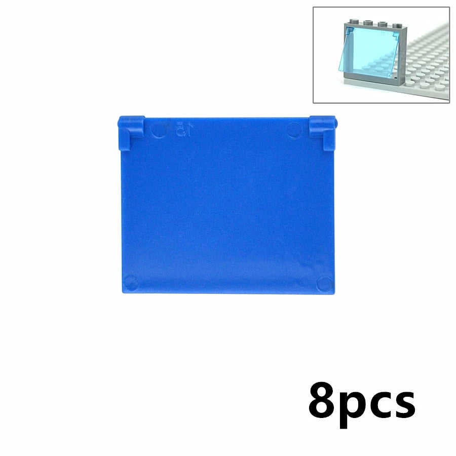 City Window Building Blocks MOC House Door Frame Glass Bricks Parts Compatible 60594  60616 60621 60596 MOC Educational Parts Fo
