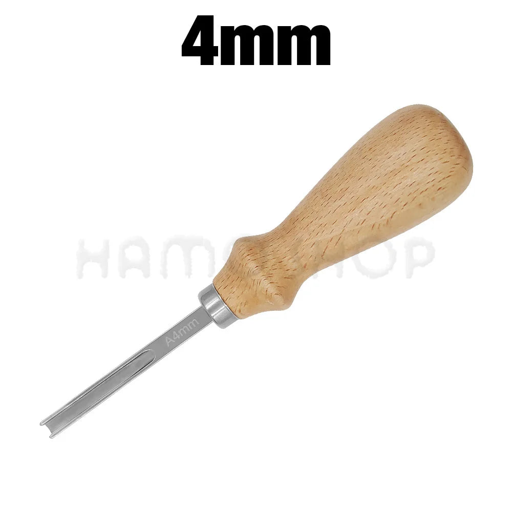 Practical Leather Craft Edge Beveler Skiving Beveling Handmade Cutting Tool Hand Trimming Cutting Wood Handles DIY Leathercraft
