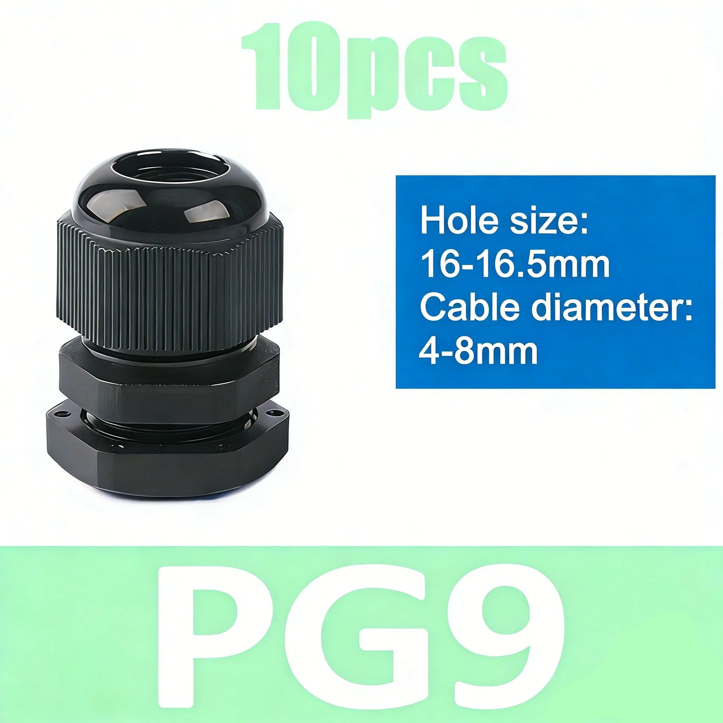 Cable Gland M8 M10 M12 M16 M20 PG7 PG9 PG11 PG16 Waterproof Cable Glands Plastic Nylon Cable Connector IP68 for Electrica Wire