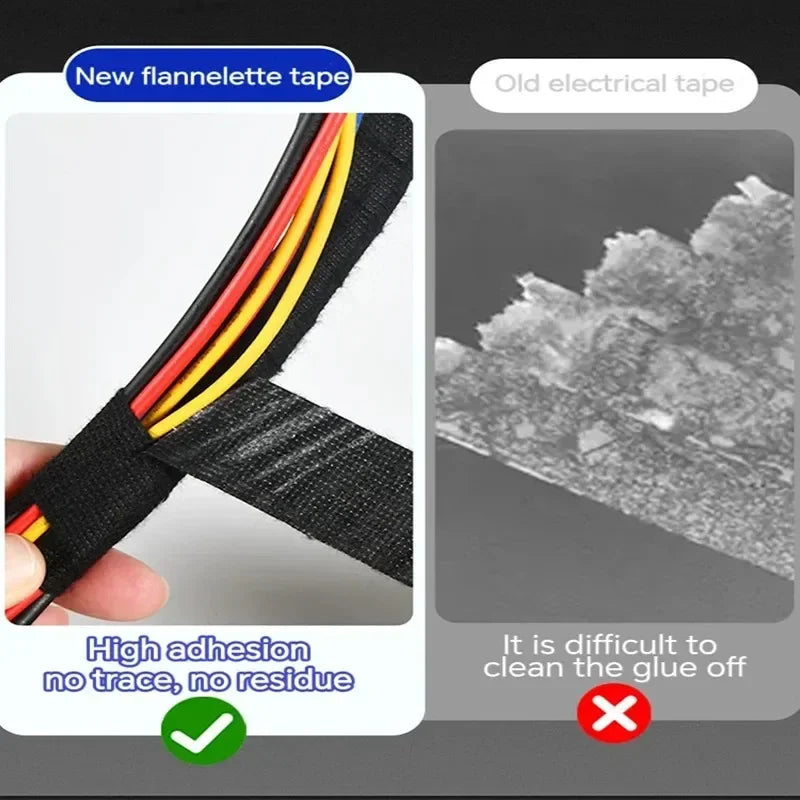 15 Meter Heat-resistant Flame Retardant Tape Adhesive Cloth Tape For Car Cable Harness Wiring Loom Protection Width 9/15/19/25MM