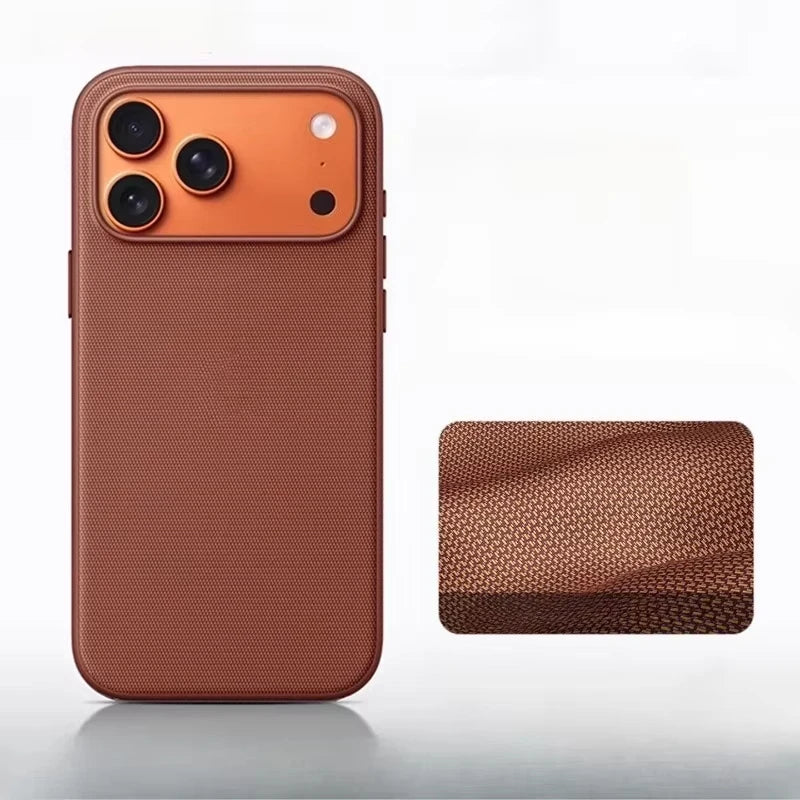 Luxury Tech Woven Magnetic Adsorption Phone Case for Iphone 17 16 15 14 13 Pro Max TechWoven for Magsafe Wireless Charge Cover