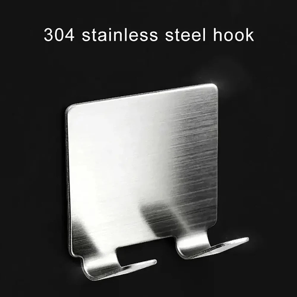 2pcs 304 Stainless Steel Hook Bathroom Razor Holder Shelf Shaving Razor Storage Rack Waterproof Men Shaving Shaver Razor Stand