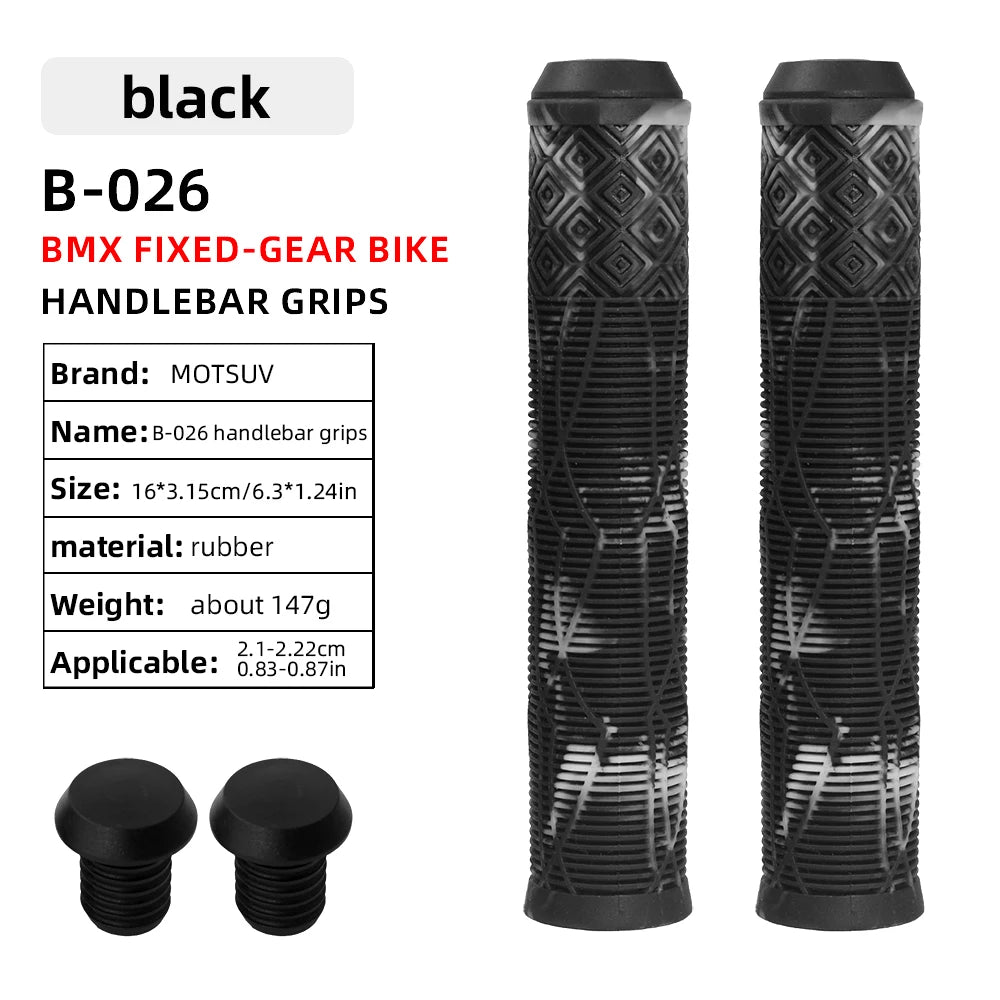 MOTSUV 1 Pairs Rubber Bicycle Handlebar Grips Lengthening Soft Non-Slip160mm Lengthening MTB Bike Bar Cuffs Cycling Parts