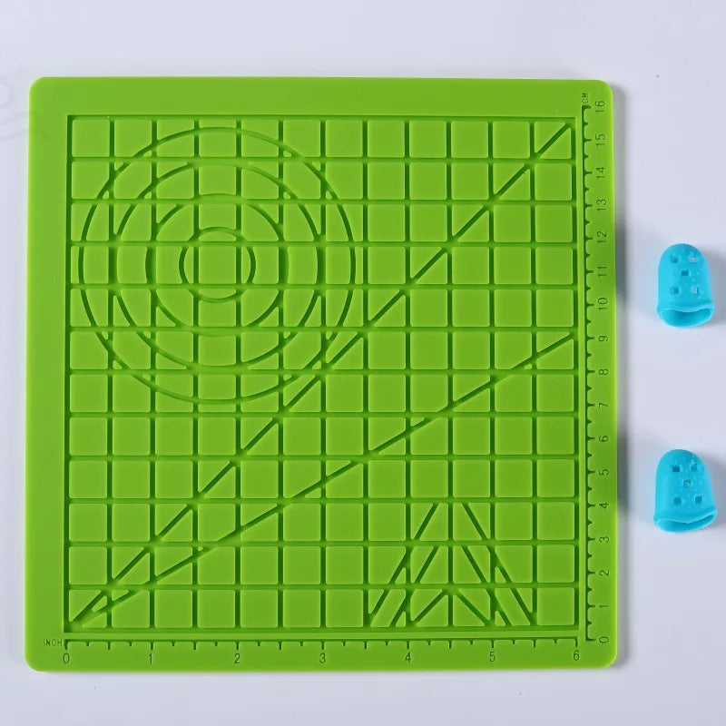 3D Printing Pen Silicone Mat DIY With 2 Finger Protectors Template Drawing Tool Silicone Pad Drawing Tools for Kids Adults