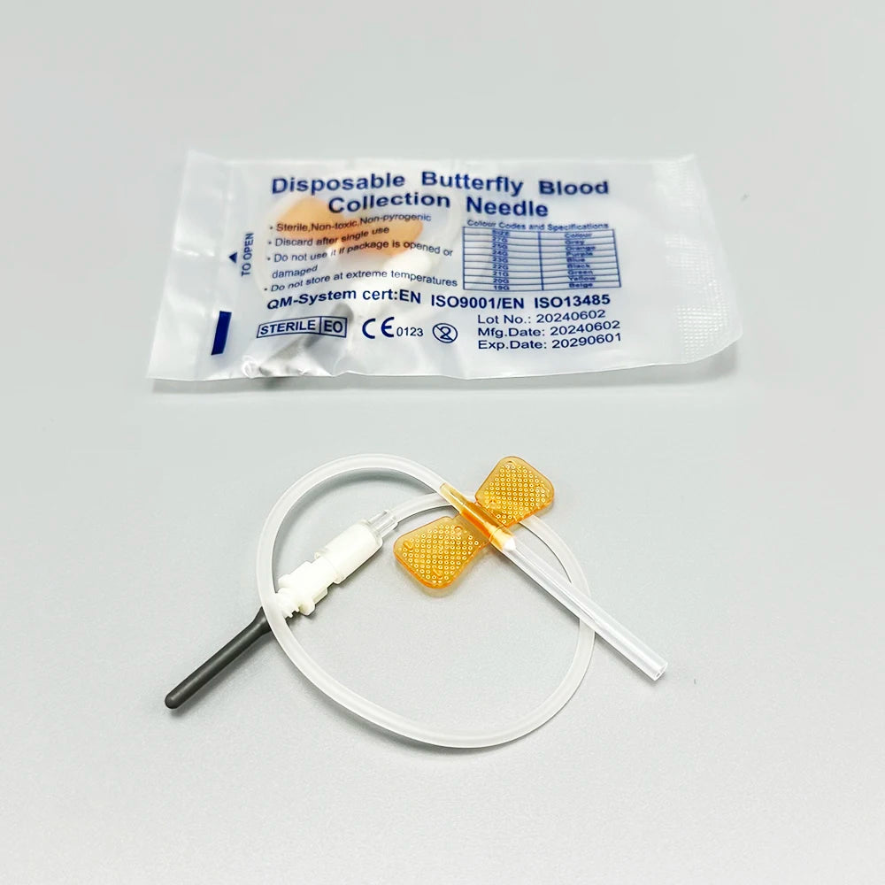 100PCS/lot Disposable Butterfly Blood Collection Needle Double Wing Type Blood Collection Needle Pet Care Room Cat Dogs Animal