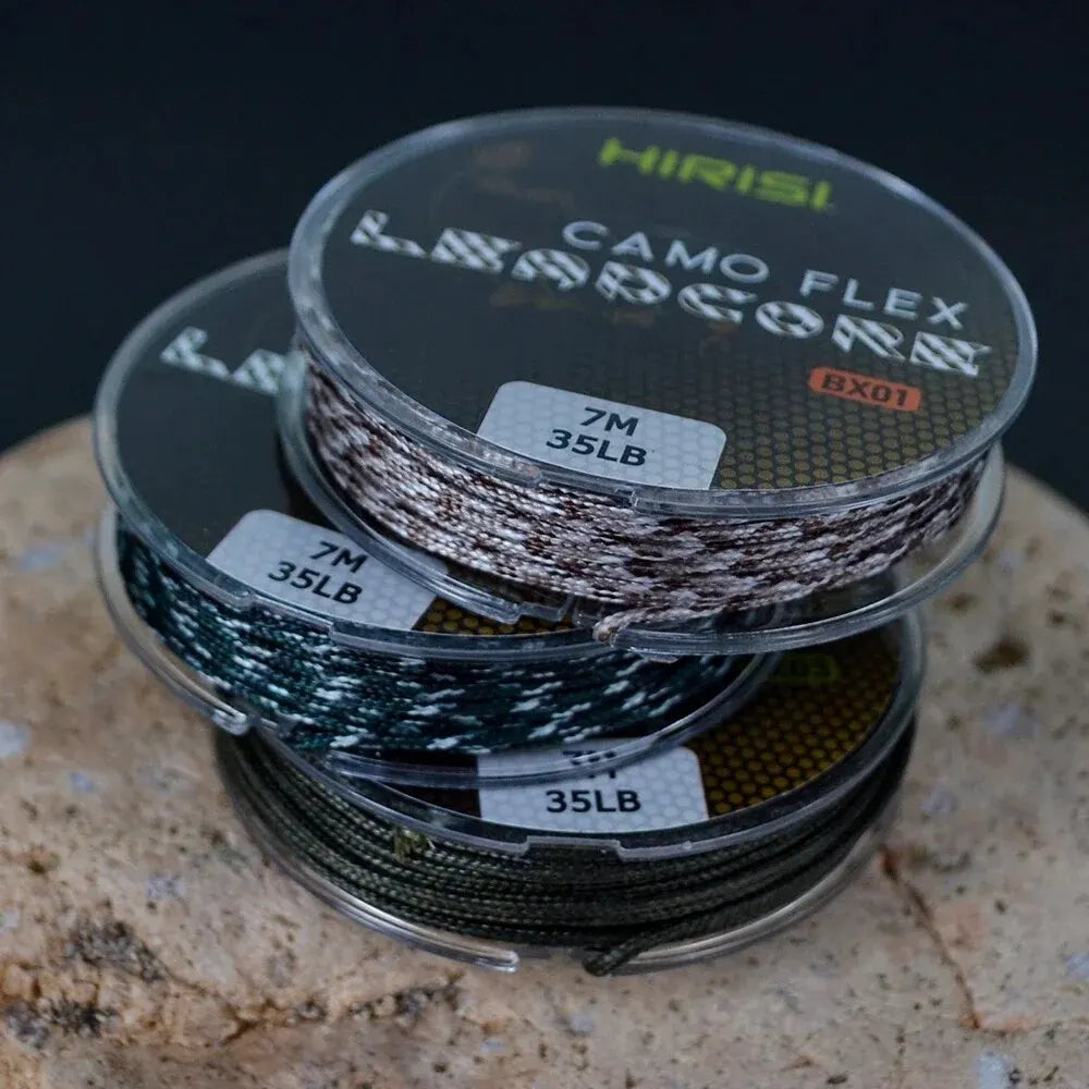 Hirisi 1pcs 35LB 7M Leadcore Carp Fishing Tackle Line Make Carp Hair Rigs 3 Color Braided Lead Line