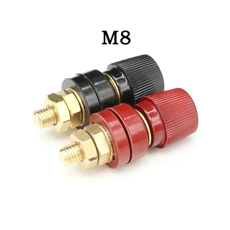 M5 M6 M8 M10 Wire Binding Post Thread Screw Black+Red Set Weld Inverter Clamp Power Supply Splice Connect Battery Terminal