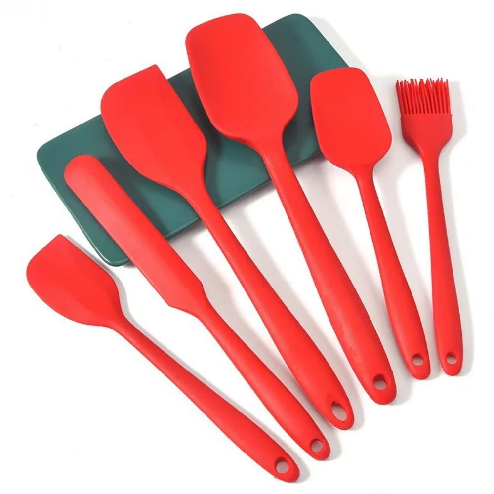 6pcs Kitchen Bakehouse Cream Spatula Bbq Brush Set Silicone Kitchenware Cake Spatula Baking Set Tools