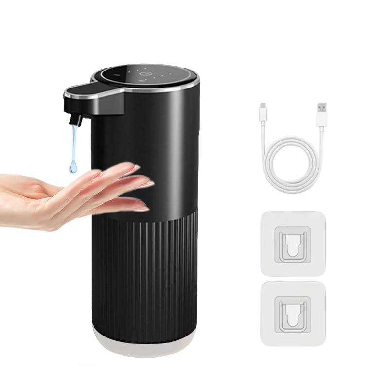 4-Level Adjustable 360ml Touchless Automatic Soap Dispenser, Wall Mount Hands Free Foam/Gel Dispenser