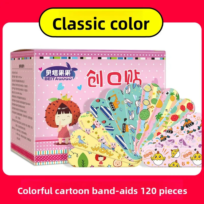 120pcs/set Cartoon  Band Aid for Children Kids Skin Vaccine Injection Hole Patch Wound Plaster Kawaii Adhesive Bandages