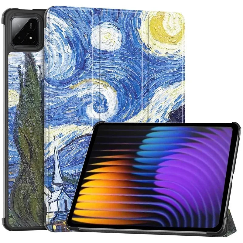 For Xiaomi Pad 7 Case 11.2 inch Tri-Folding Flip Stand Case Funda For Xiaomi Pad 7 Pro Mi Pad 7 2024 with Auto Sleep Cover