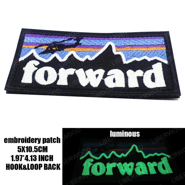 Outdoor Camping Tactical Patch Compass Wolf Embroidered Patch HOOK LOOP Badge Fit Backpack Jacket Clothing stickers