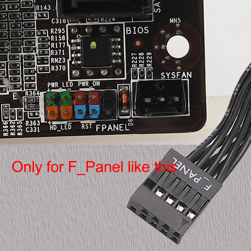 RGEEK 20cm F_PANEL 2.54mm F Panel Female To 2Pin Power Reset SW HD LED Male for PC Motherboard Power Switch Reset HDD Hard Drive