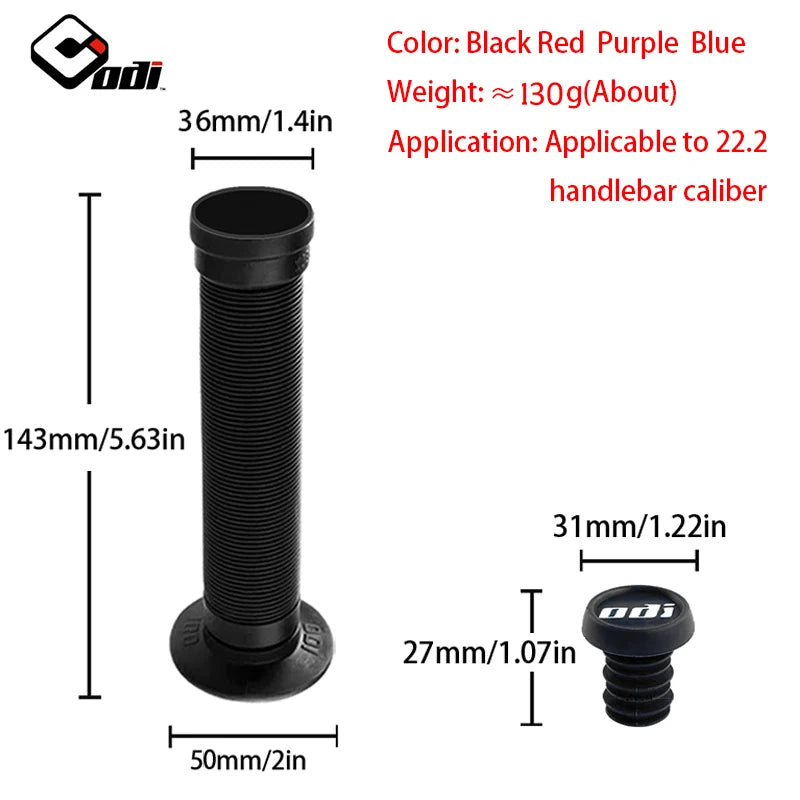 ODI MTB Bicycle Handlebar Grips Soft Silicone Handle Cover Downhill BMX Street Climbing Bike Balance Bike Extreme Cycling Grip