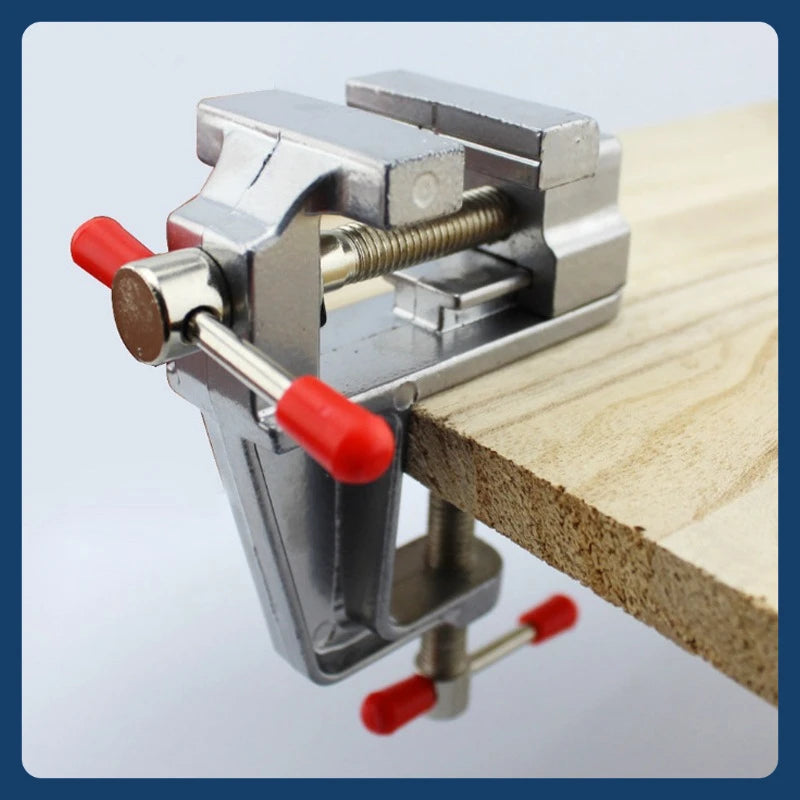 Small Mini Jewelers Hobby  Clamp On Table Flat Pliers Tool Vice Bench Vise Muliti-Funcational 3.5&quot Aluminum Miniature