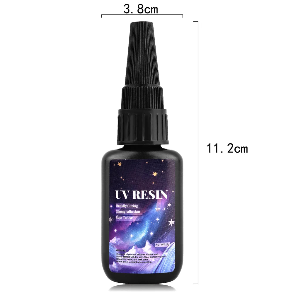25g UV Resin Glue Bonding & Welding UV Glue With Light Quick-Drying Resin Glue For Bonding Glass Metal Wood DIY Crafts Decor