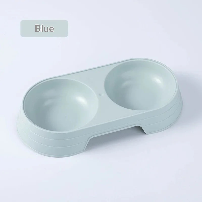 cat ear pet bowl elevated double bowls non-slip feeder dog cat food water bowl eco-friendly durable