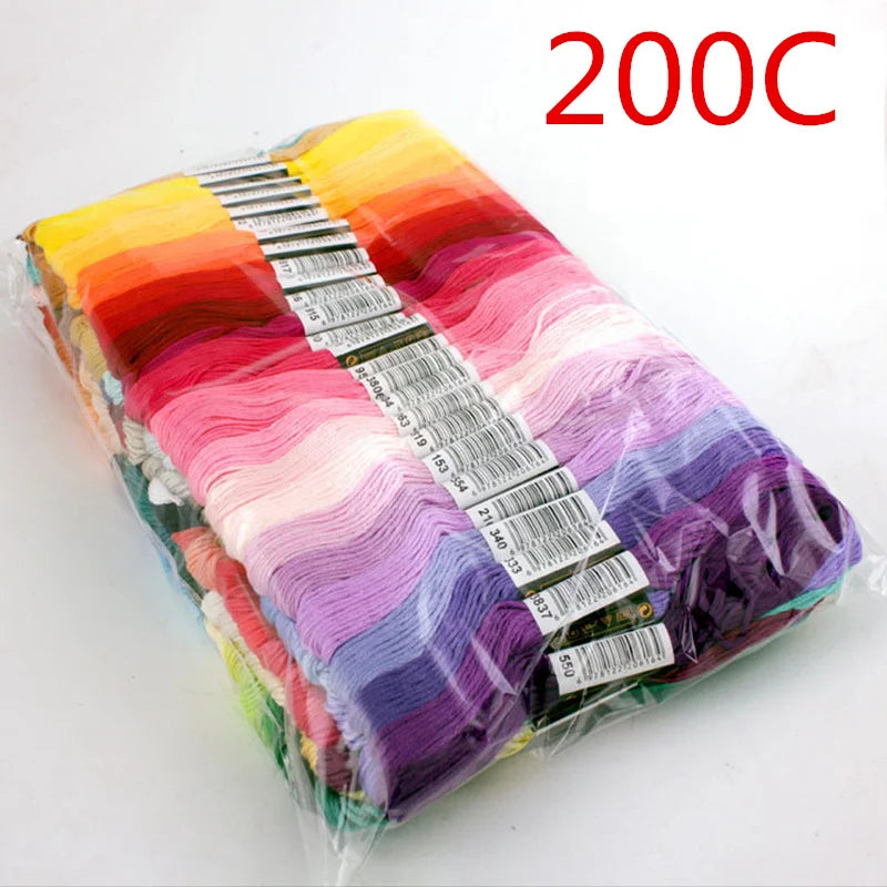 50/100/150/200/447 Pieces Cross Stitch Embroidery Floss Home Sewing Craft Thread 8 Meters Per Skein not repeat Colors