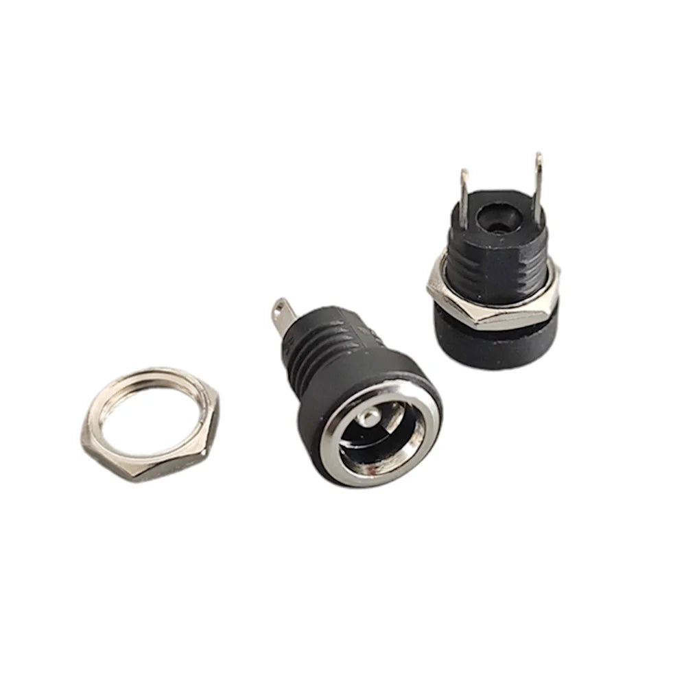 5/10pcs DC-022B DC Power Female Socket 3.5x1.3mm 5.5x2.1mm 5.5*2.5mm 2Pin Jack Hole Panel Mount Connector Adapter