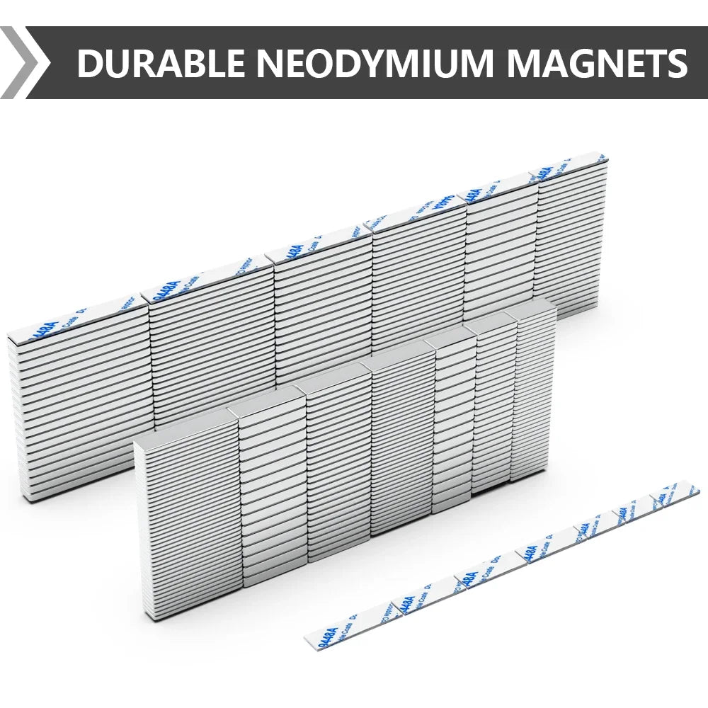 Super Powerful Magnet Neodymium With double-sided adhesive Magnet Block NdfeB N35 Strong Permanent Magnetic imanes Refrigerator
