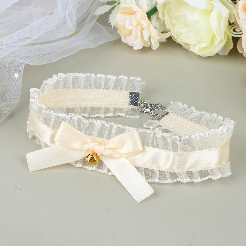Black Lace Choker For Women Girls Gothic Bowknot Choker With Long Ribbon Lolita Clavicle Chain Necklace Halloween Jewelry Gift