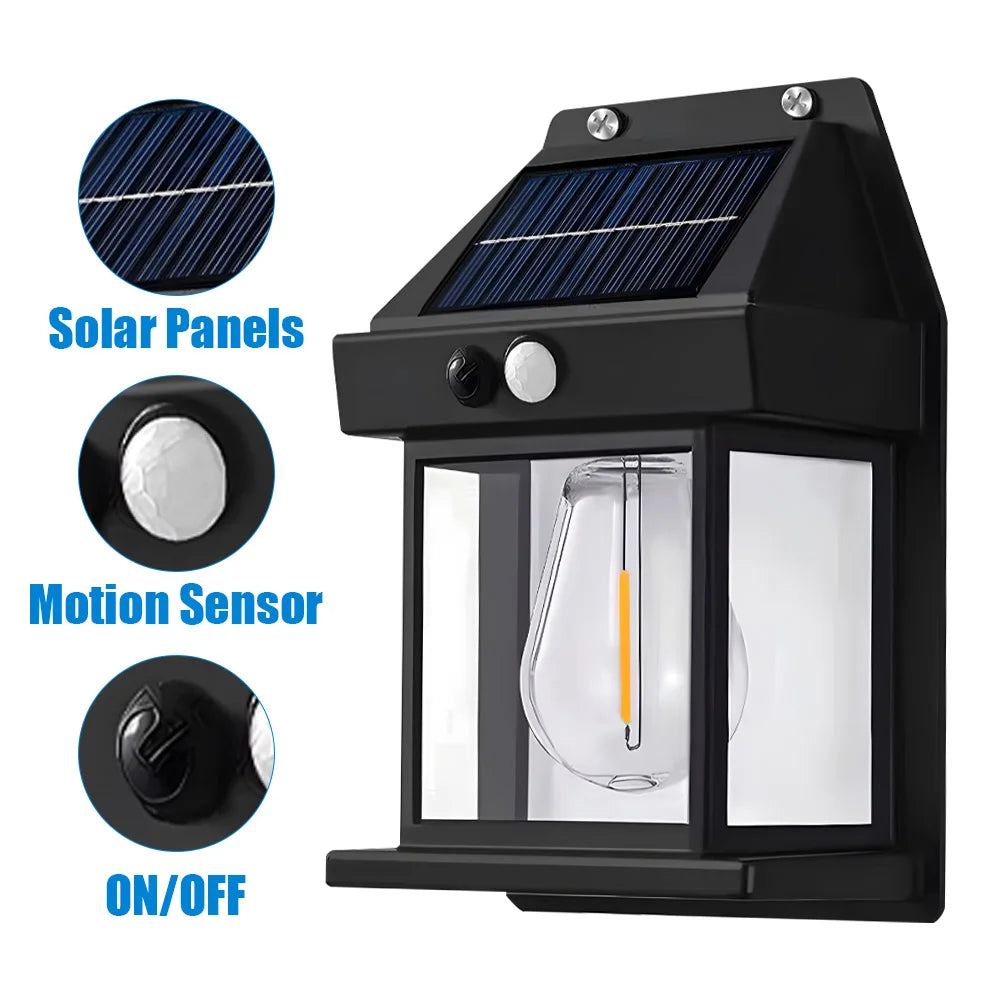 New Garden Solar Lamps Sunlight Charging Motion Sensor Light Home Decoration Camping Lights 3 Modes Villa Garden Night Light