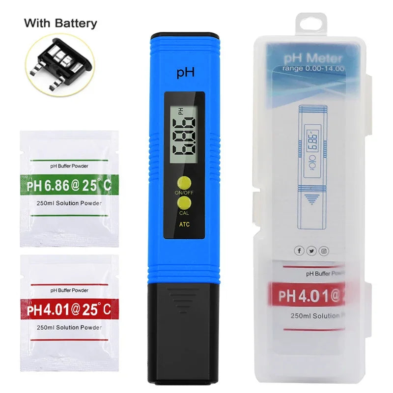 0.01 PH High Precision Water Quality Tester Digital LCD PH Meter Measuring Range PH Test Pen Suitable for Swimming Pool Aquarium