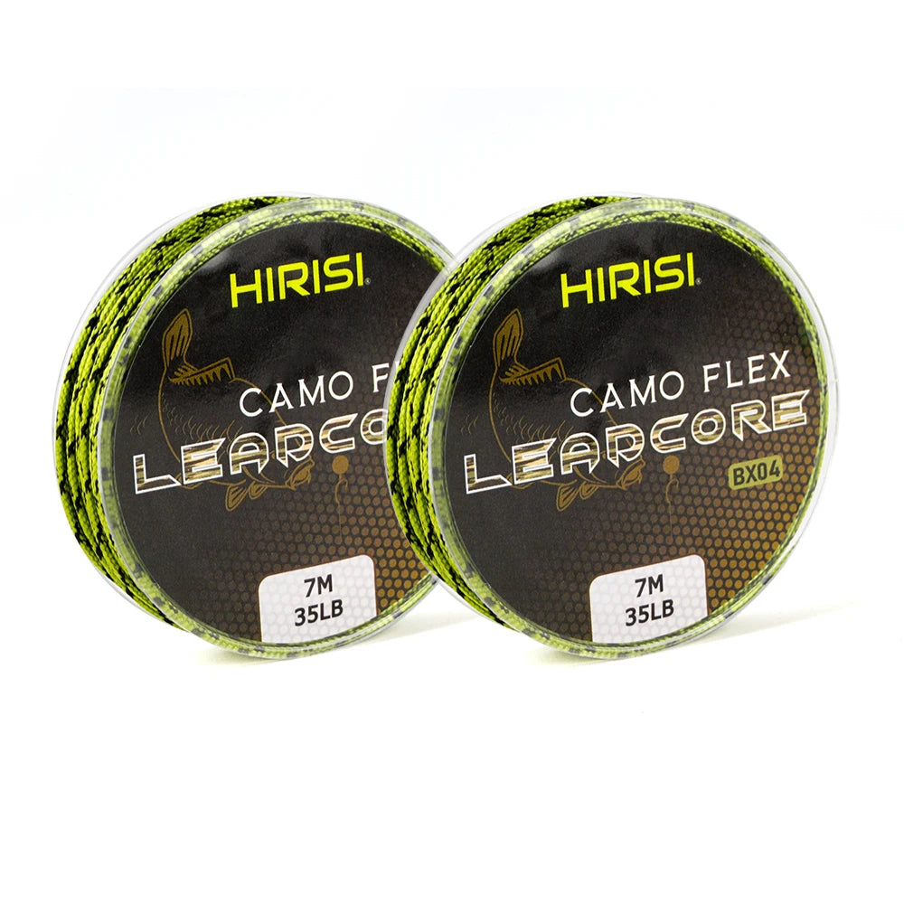 Hirisi 1pcs 35LB 7M Leadcore Carp Fishing Tackle Line Make Carp Hair Rigs 3 Color Braided Lead Line