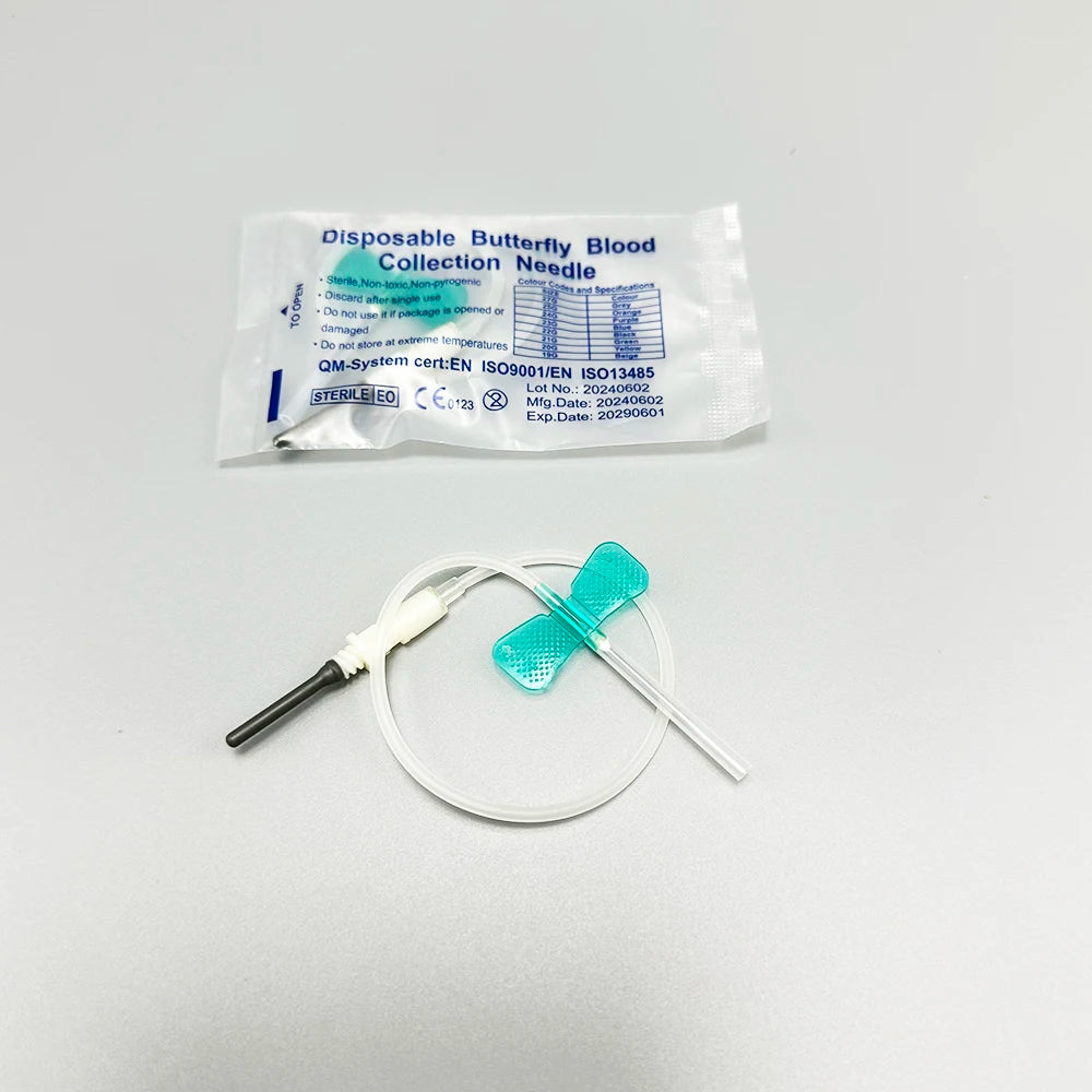 100PCS/lot Disposable Butterfly Blood Collection Needle Double Wing Type Blood Collection Needle Pet Care Room Cat Dogs Animal