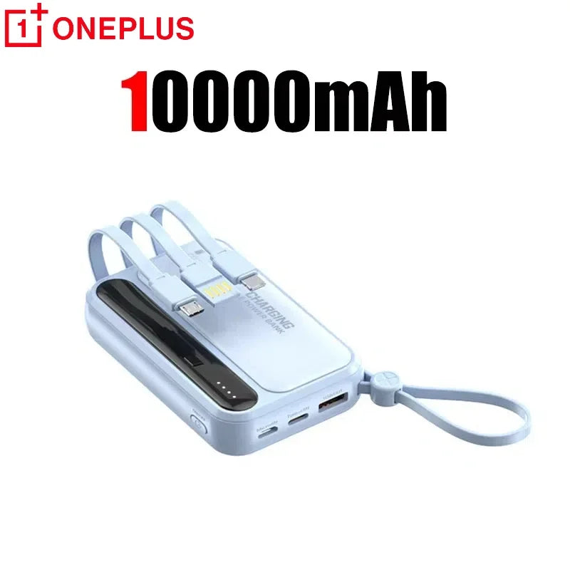 Oneplus 4 In1 Power Bank 50000mAh Large Capacity Built in Cables Intelligent Digital Display Light Portable Battery For Iphone