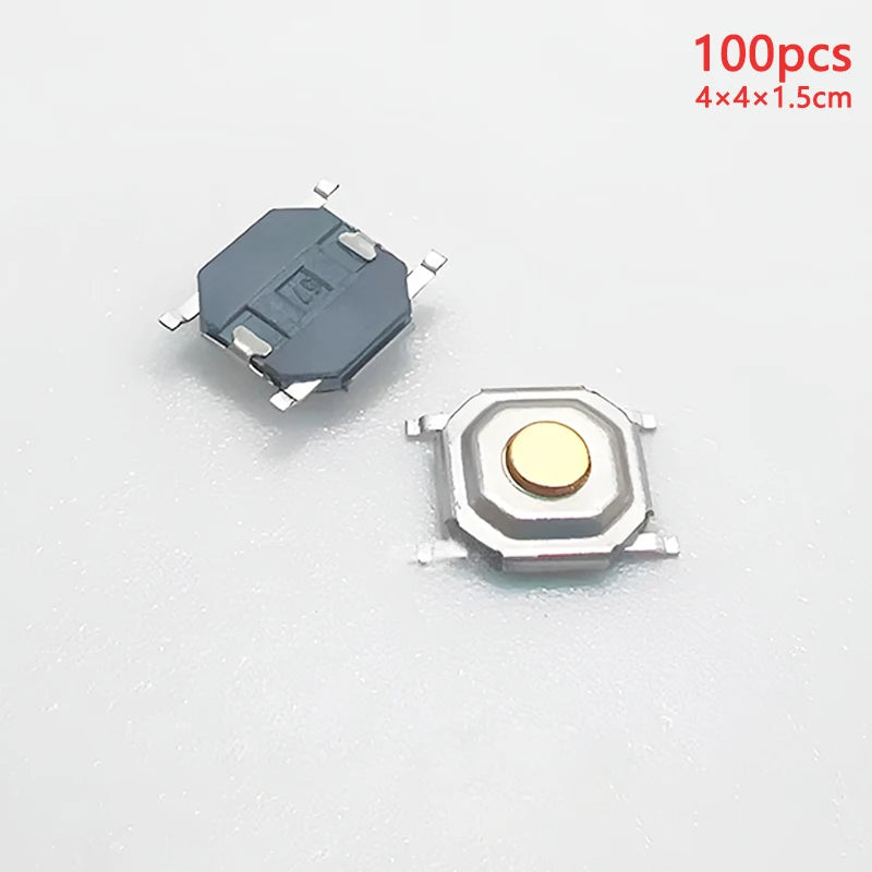 100pcs Tactile Switches 5.2x5.2 Smd Push Button 4*4*1.5mm/1.6/1.7/1.8/1.9/2/2.5/3/3.5/4/4.5/5/6/7/8/9 12V Copper Head Self-reset