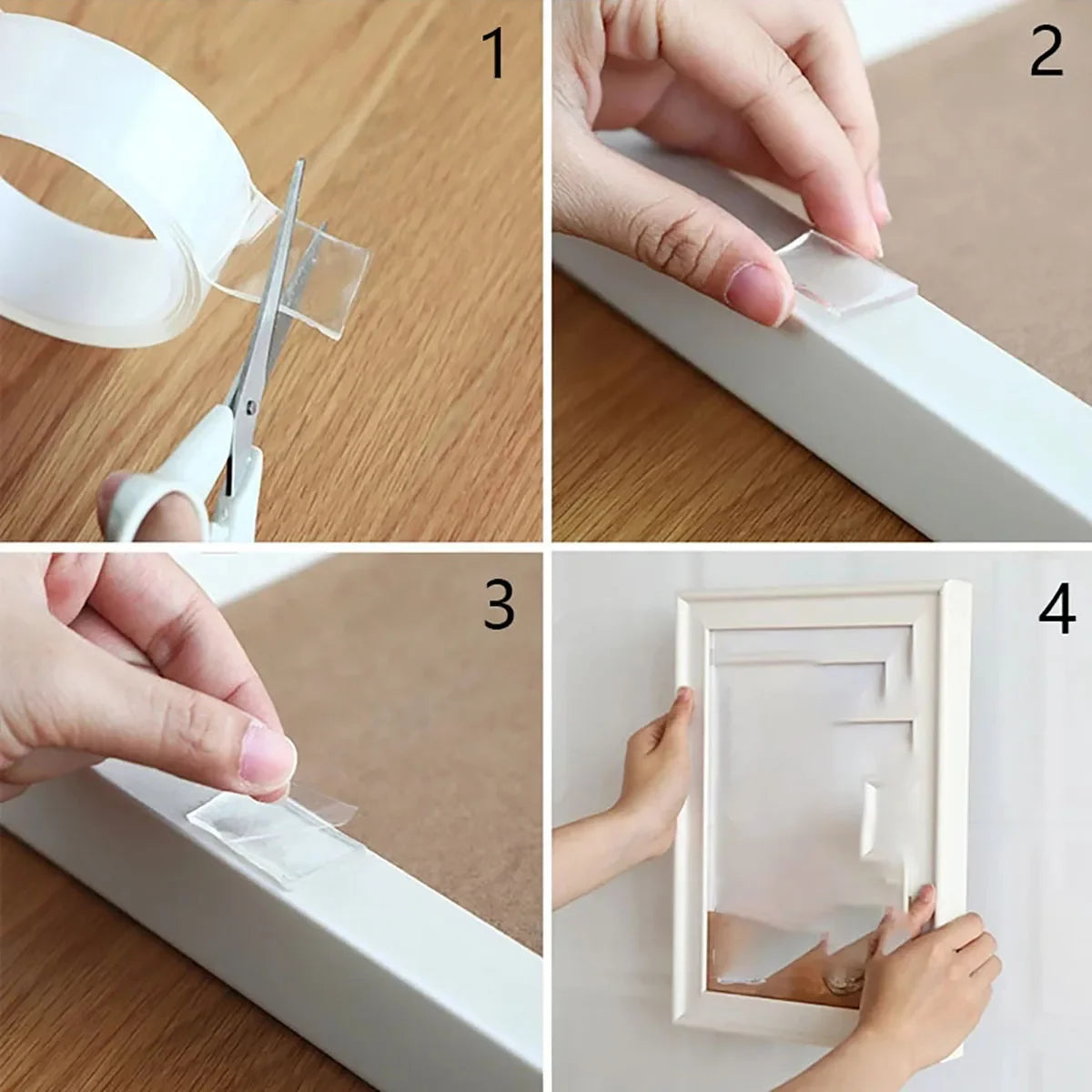 Double Sided Tape Ultra-strong Adhesive Tape Nano Heavy Duty Glue Tape Waterproof Traceless Strip Reusable Double Face Tape