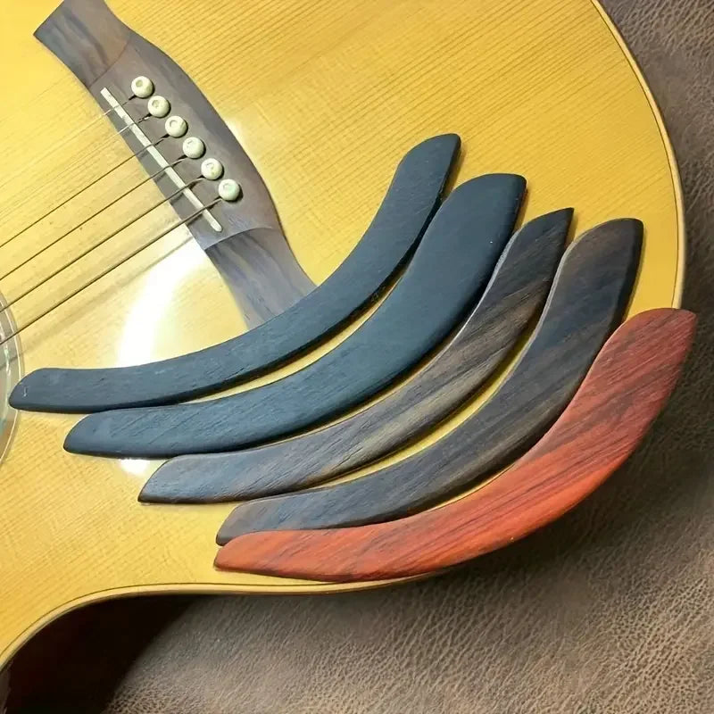 Wooden Guitar Armrest Ergonomic Hand Rest with Adhesive Protects Guitar Finish & Improves Tone for Acoustic/Classical Guitars