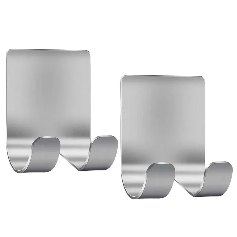 2pcs 304 Stainless Steel Hook Bathroom Razor Holder Shelf Shaving Razor Storage Rack Waterproof Men Shaving Shaver Razor Stand