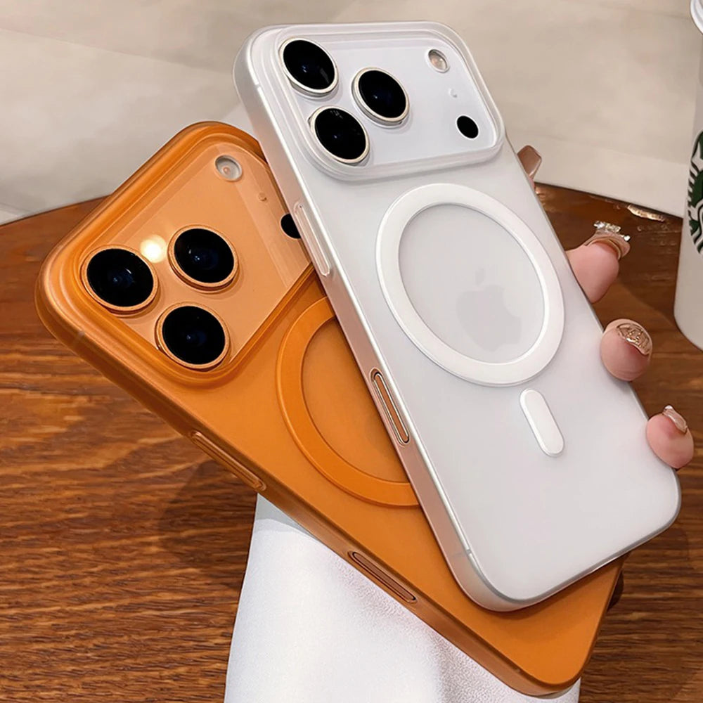 Men Women Matte Ultra Thin PC for Magsafe Case for iPhone 17 Pro Max 17 Air Wireless Charge Cover for iPhone 16 15 Pro Max Plus