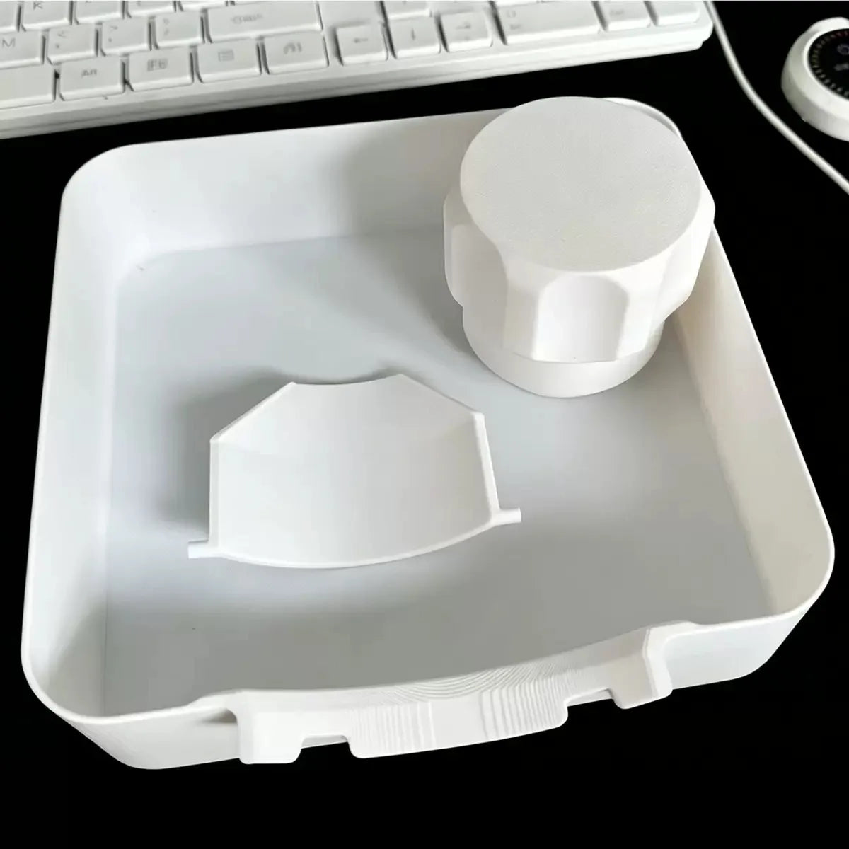 Washing Machine Drainage Tray 3D Printing Drain Funnel Drip Tray for Cleaning Lint Filters Water Catch Tray Stops Floor Spills