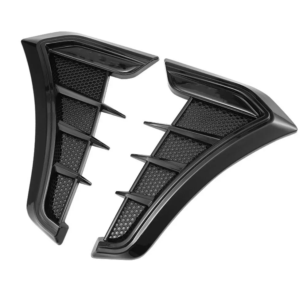 Car Styling Exterior Accessories 1 Pair Universal Carbon Black Car Fender Side Vents Air Flow Intake Hole Grille Sticker Cover