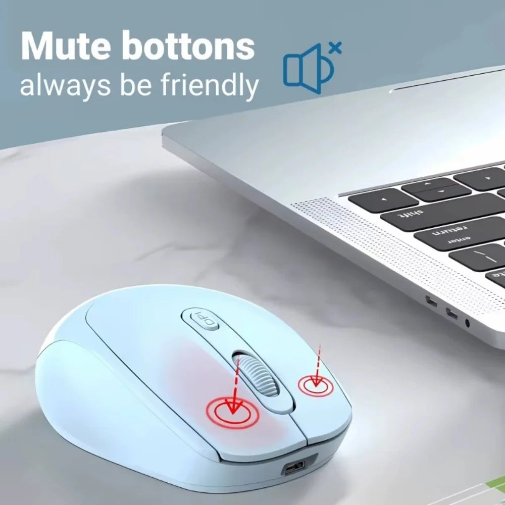 Ergonomic Wireless Mouse, Bluetooth-compatible with 2.4GHz Dual Mode Computer Mouse, with USB receiver, For Laptop PC Notebook