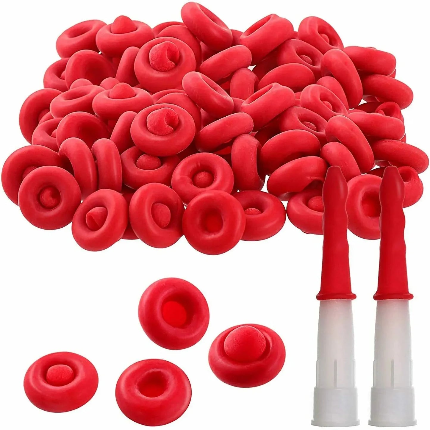 Caulk Cap Glass Glue Tip Sealing Cap Barrel Glue Mouth Protective Cover Caulking Gun Nozzles Cap Red Caulk Saving Cap