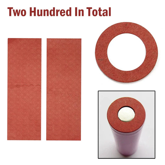 Insulating pad adhesive hardboard for 18650 battery insulation pad welding tools 200 pieces battery insulation rings