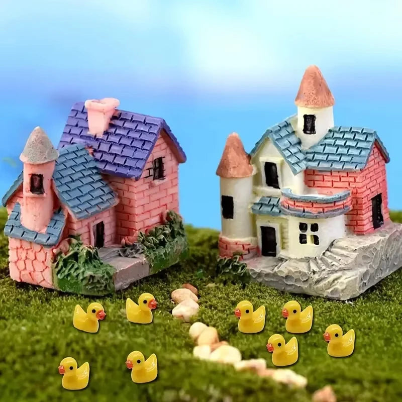 100/200Pc/set Mini Resin Ducks Tiny Duck Miniature Figures Bulk Little Duck Charms for Party, DIY Micro Landscape Decorations